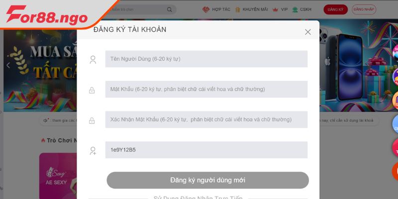 Hướng dẫn chi tiết cách đăng ký For88 
